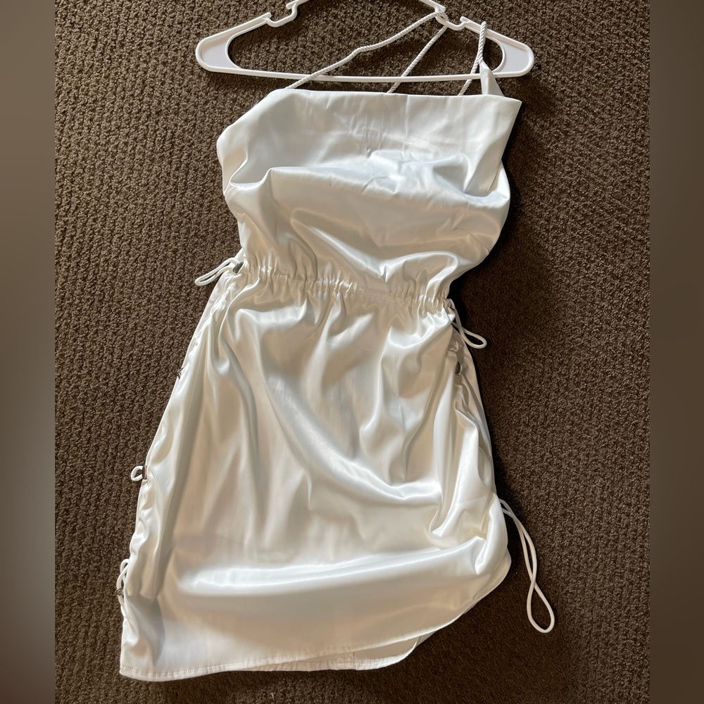 Maniere de Voir satin ruched mini dress size 2